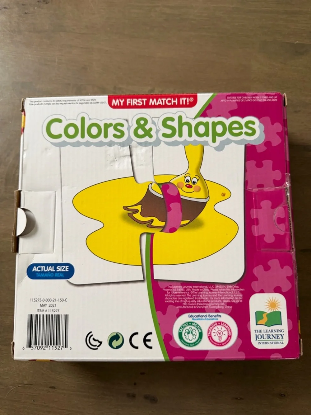 The Learning Journey My First Match It! Colors & Shapes Puzzle Set Ages 2-5